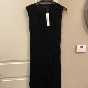 Women's The Workshop Ribbed Long Black Dress